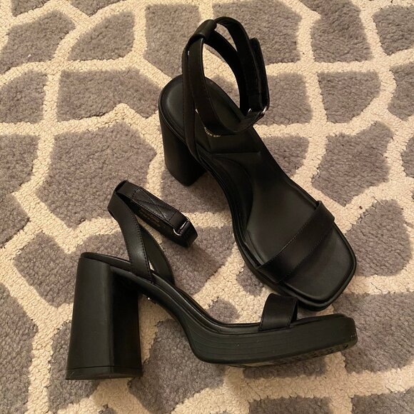 🖤 Chic Black Aldo Pillow Walk Berade Block Heels - Picture 6 of 7